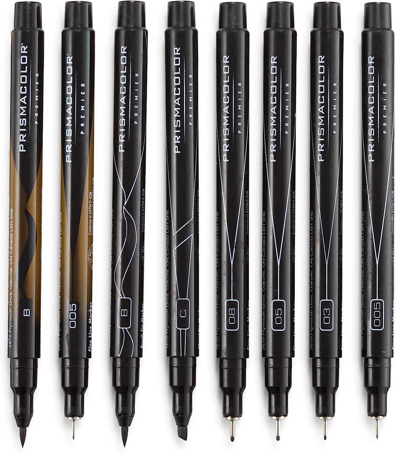Prismacolor Premier Manga Illustration Markers, Assorted Tips, Black & Sepia, 8-Count - Image 3